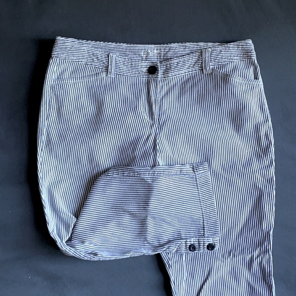 LAST CALL Loft Original Crop Seersucker Pant 4P - Picture 2 of 6